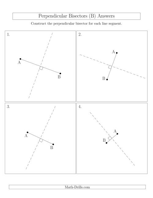 Perpendicular Bisectors of a Line Segment (B)