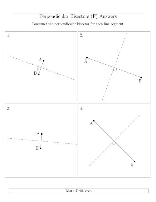 The Perpendicular Bisectors of a Line Segment (F) Math Worksheet Page 2