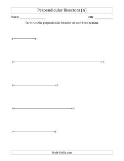 Constructing Perpendicular Bisectors on Horizontal Line Segments