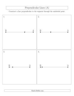 Construct Perpendicular Lines Through Points on a Line Segment