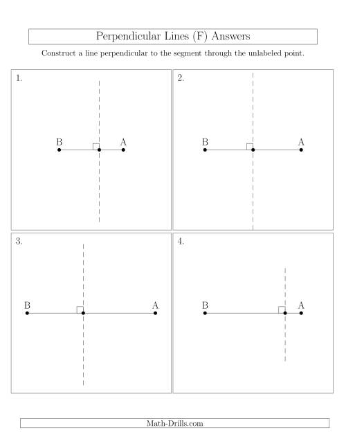 The Construct Perpendicular Lines Through Points on a Line Segment (F) Math Worksheet Page 2