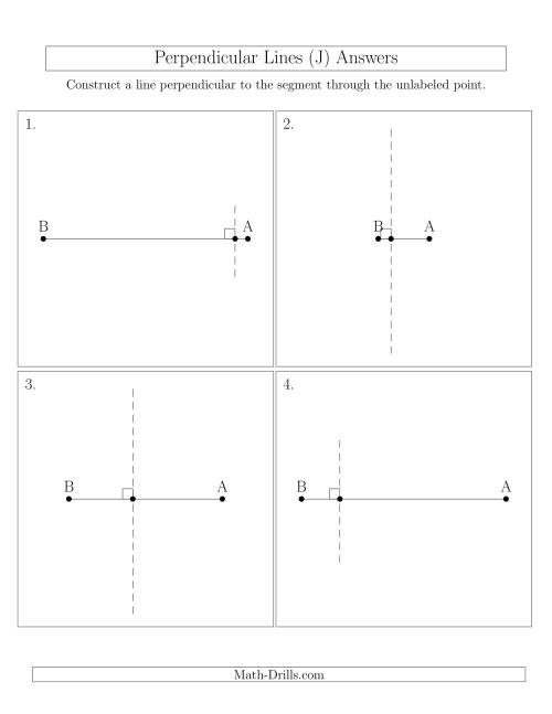 The Construct Perpendicular Lines Through Points on a Line Segment (J) Math Worksheet Page 2