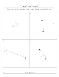 Perpendicular Lines Through Points Not on a Line Segment (Segments are randomly rotated)