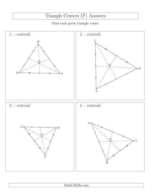 The Contructing Centroids for Acute Triangles (F) Math Worksheet Page 2