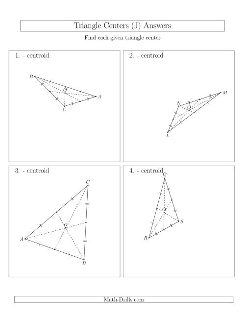 The Contructing Centroids for Acute and Obtuse Triangles (J) Math Worksheet Page 2