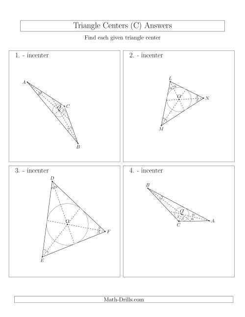 The Contructing Incenters for Acute and Obtuse Triangles (C) Math Worksheet Page 2