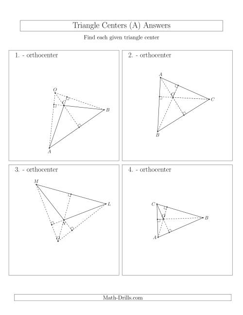The Contructing Orthocenters for Acute and Obtuse Triangles (A) Math Worksheet Page 2