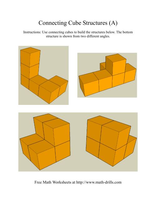 The Building Connecting Cube Structures (Old) Math Worksheet