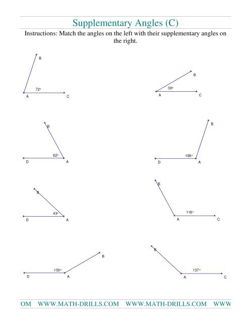 Supplementary Angles C 