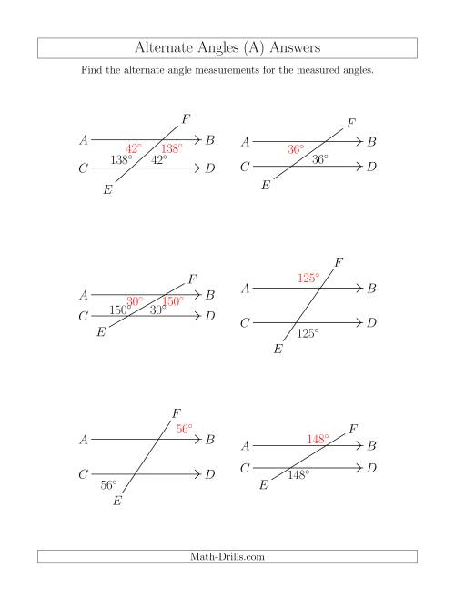 Alternate Interior Angles Worksheet Printable Word Searches