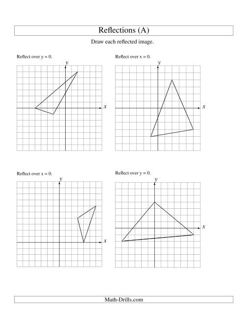 Reflection Geometry Worksheets