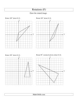 Rotation of 3 Vertices around the Origin (F) Geometry Worksheet