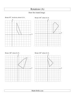 Rotation of 4 Vertices around the Origin Starting in Quadrant I