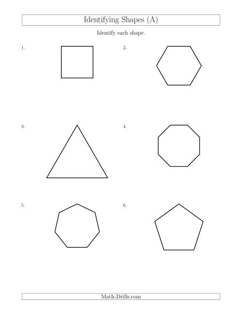 Identifying Shapes (A)