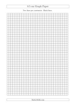 0.5 cm Graph Paper with Black Lines (A4 Size)