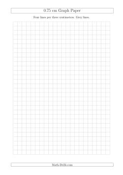 0.75 cm Graph Paper with Grey Lines (A4 Size)