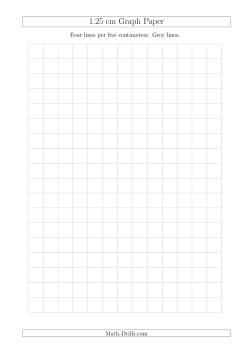 1.25 cm Graph Paper with Grey Lines (A4 Size)