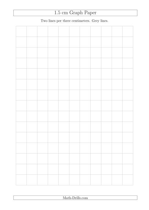 The 1.5 cm Graph Paper with Grey Lines (A4 Size) Math Worksheet
