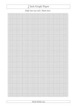 1/8 Inch Graph Paper with Black Lines (A4 Size)