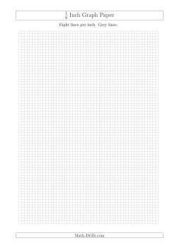 1/8 Inch Graph Paper with Grey Lines (A4 Size)