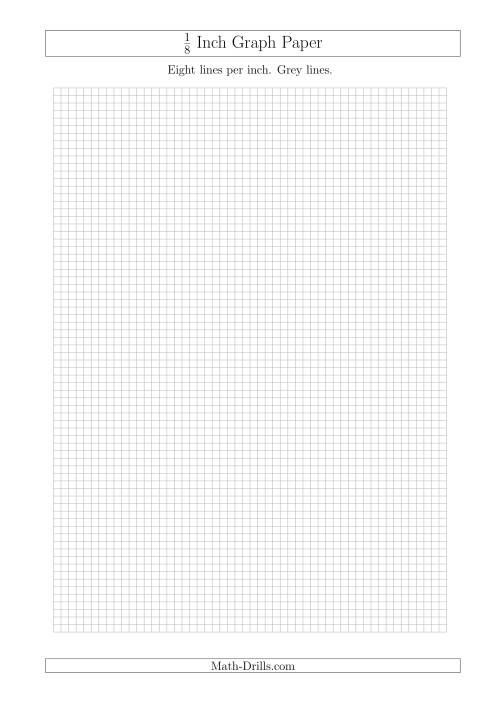 1/8 Inch Graph Paper with Grey Lines (A4 Size) (Grey)