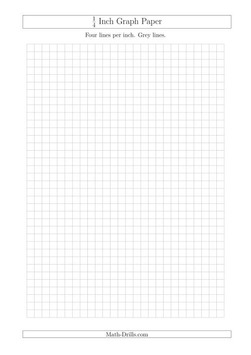The 1/4 Inch Graph Paper with Grey Lines (A4 Size) Math Worksheet