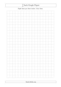 3/8 Inch Graph Paper with Grey Lines (A4 Size)