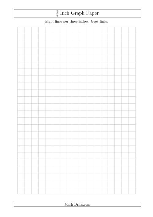 The 3/8 Inch Graph Paper with Grey Lines (A4 Size) Math Worksheet