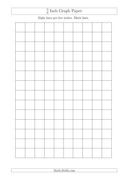 5/8 Inch Graph Paper with Black Lines (A4 Size)