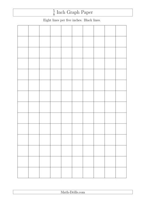 The 5/8 Inch Graph Paper with Black Lines (A4 Size) Math Worksheet