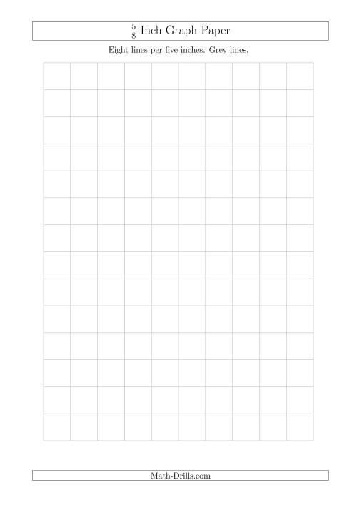 The 5/8 Inch Graph Paper with Grey Lines (A4 Size) Math Worksheet