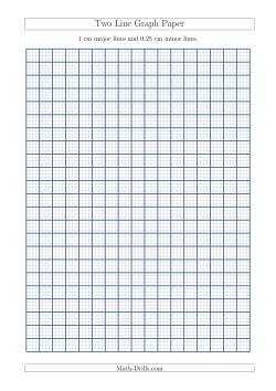 Two Line Graph Paper with 1 cm Major Lines and 0.25 cm Minor Lines (A4 Size)