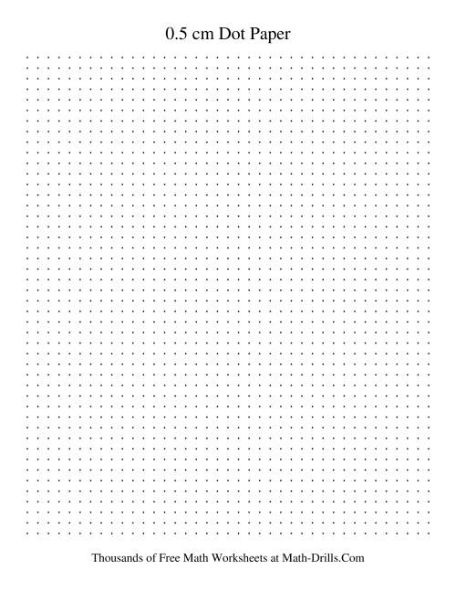 The 0.5 cm Metric Dot Paper (Black) Math Worksheet