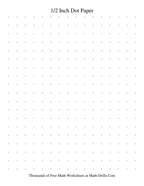 The 2 Dots per Inch Dot Paper (Black) Math Worksheet