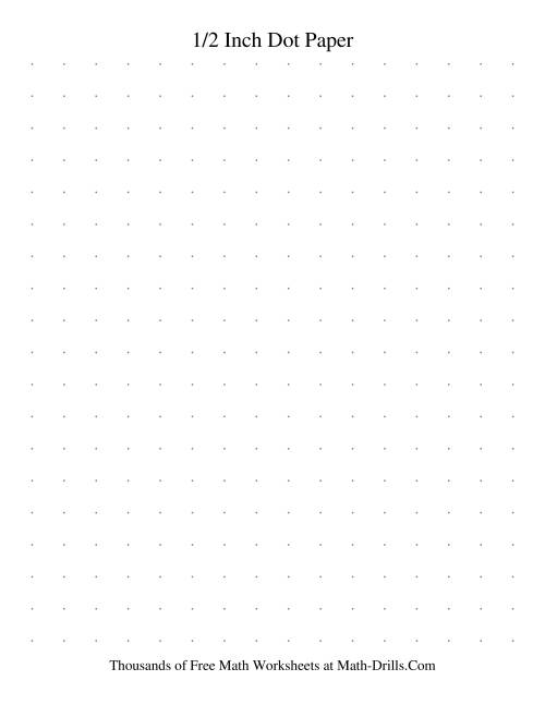 The 2 Dots per Inch Dot Paper (Grey) Math Worksheet