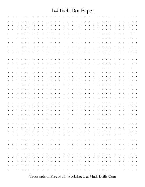 The 4 Dots per Inch Dot Paper (Black) Math Worksheet