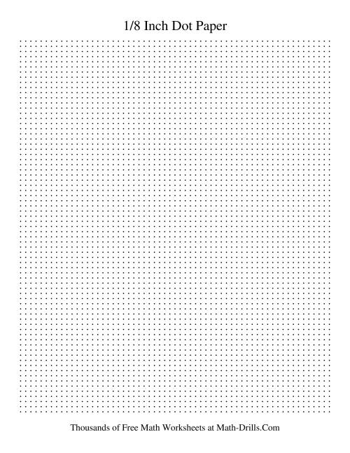 The 8 Dots per Inch Dot Paper (Black) Math Worksheet