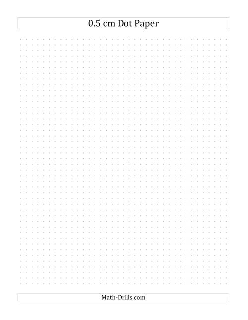 The 0.5 cm Dot Paper (All) Math Worksheet Page 2