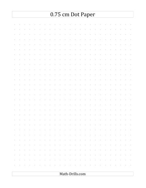 The 0.75 cm Dot Paper (All) Math Worksheet Page 2