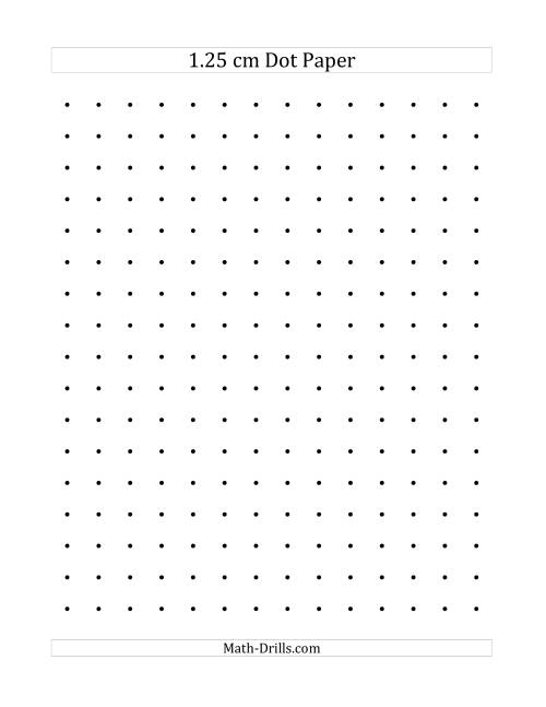 The 1.25 cm Dot Paper (A) Math Worksheet