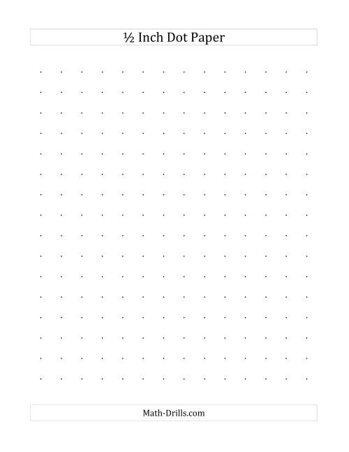 The 1/2 Inch Dot Paper (A) Math Worksheet