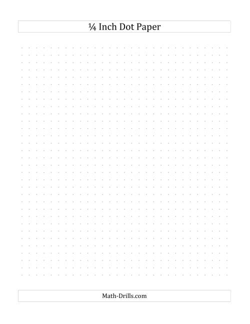 The 1/4 Inch Dot Paper (B) Math Worksheet