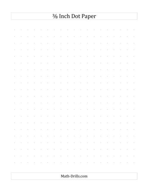 The 3/8 Inch Dot Paper (B) Math Worksheet