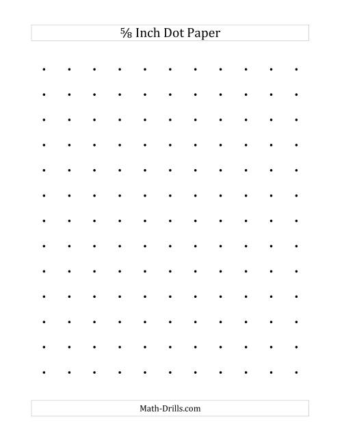 The 5/8 Inch Dot Paper (A) Math Worksheet