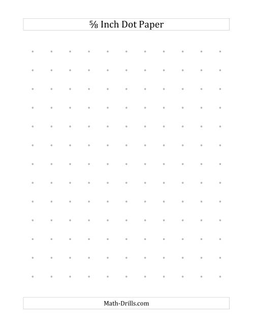 The 5/8 Inch Dot Paper (B) Math Worksheet