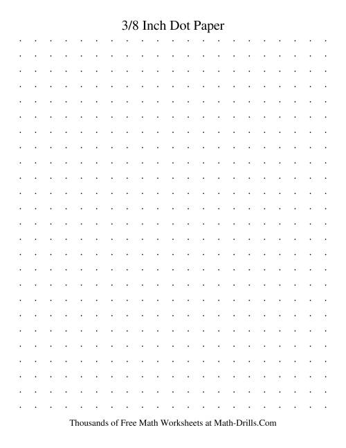 The 3/8 Inch Dot Paper (Black) Math Worksheet