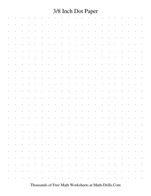 The 3/8 Inch Dot Paper (Grey) Math Worksheet