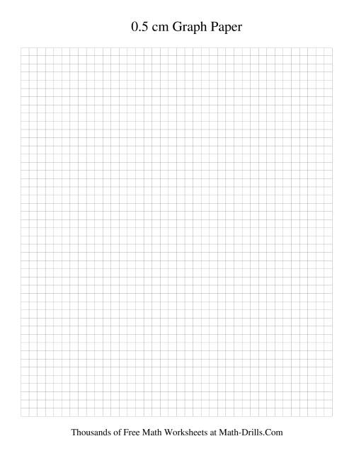 The 0.5 cm Metric Graph Paper (Black) Math Worksheet