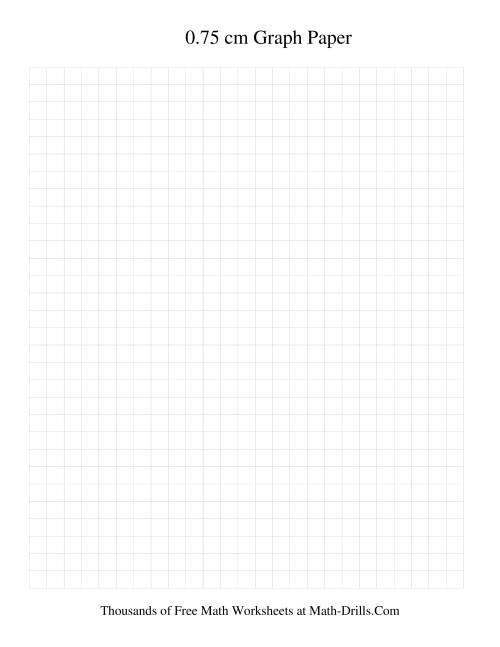 The 0.75 cm Metric Graph Paper (Grey) Math Worksheet