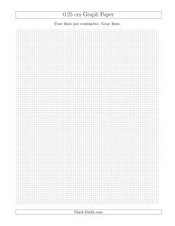 0.25 cm Graph Paper with Grey Lines